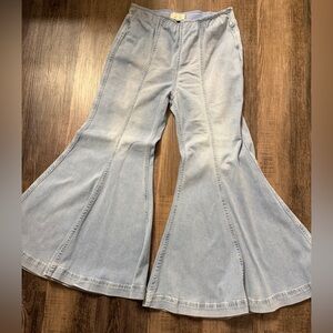 We The Free Light Blue Wide Leg Jeans